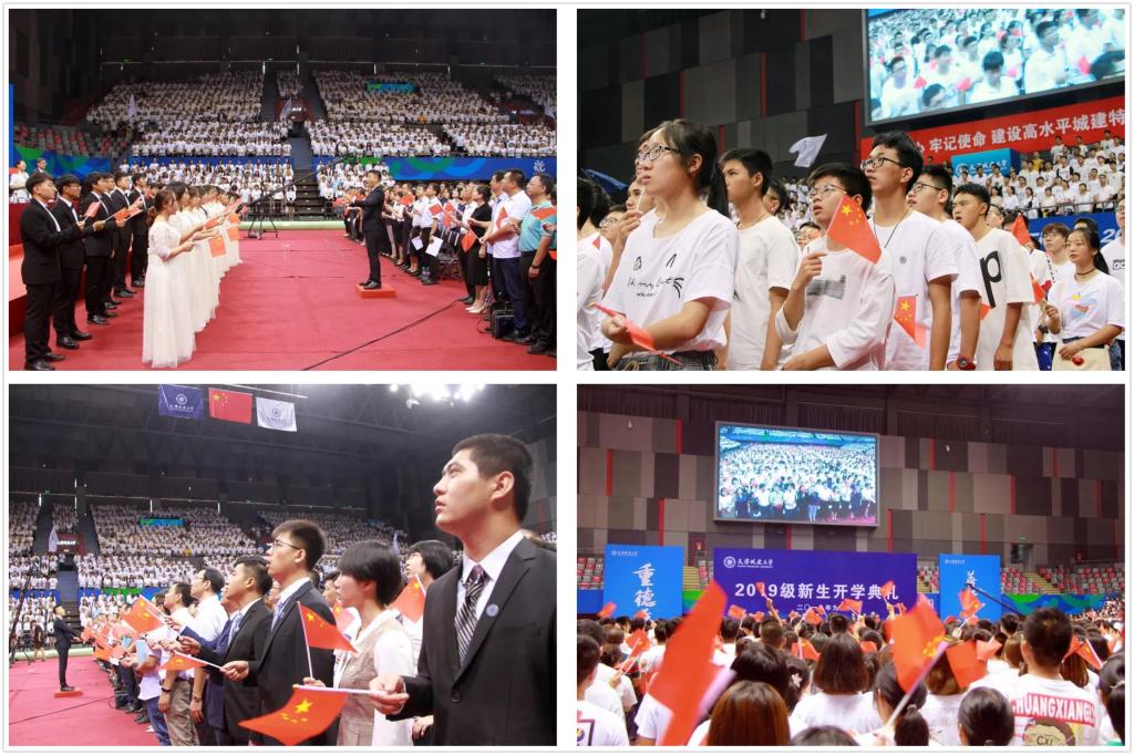 全体师生以歌声祝福祖国,抒发爱国情怀